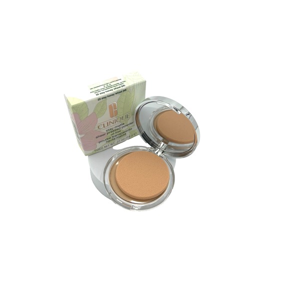 Clinique Stay Matte Sheer Pressed Powder Oil Free 25 Stay Honey Wheat (M) 0.27oz - Picture 2 of 5